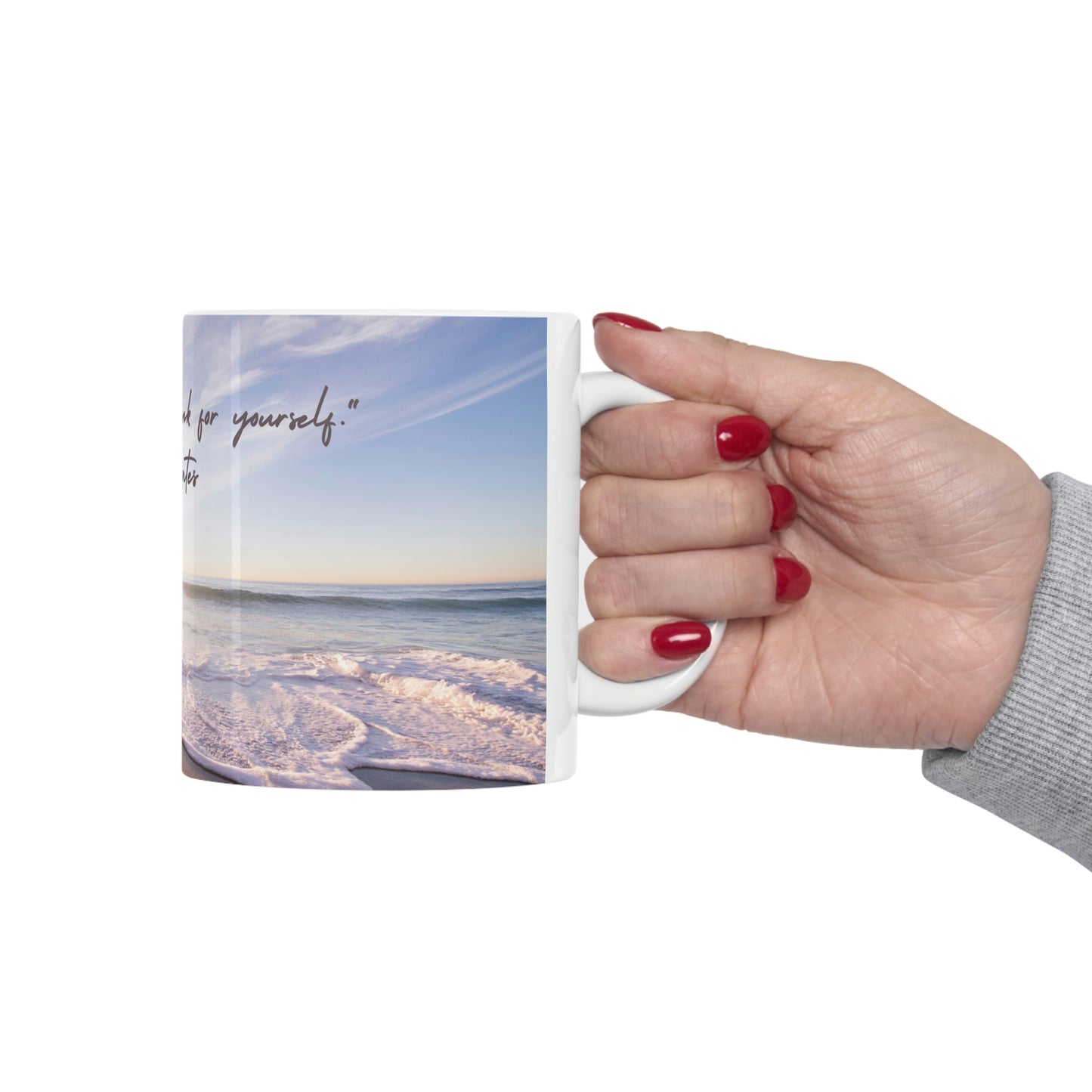 Sabiduría de autodescubrimiento, taza de cerámica 11oz