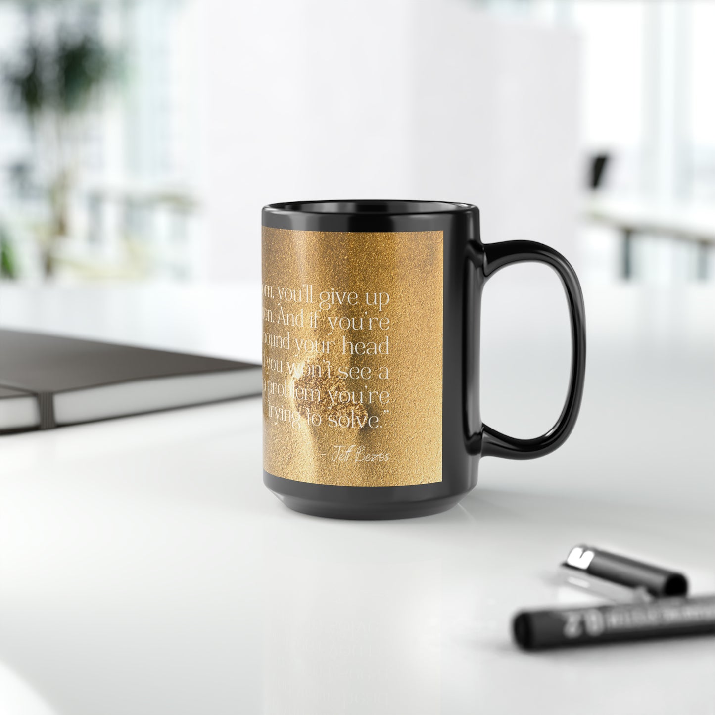 Stubborn Flexibility, Black Mug, 15oz