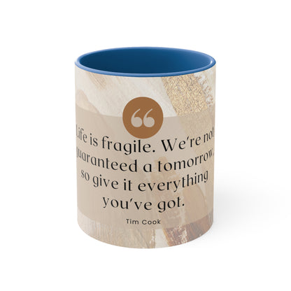 Fragile Determination, Accent Coffee Mug, 11oz