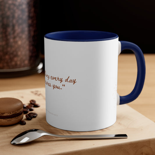Coraje diario, taza de café decorativa, 11 oz