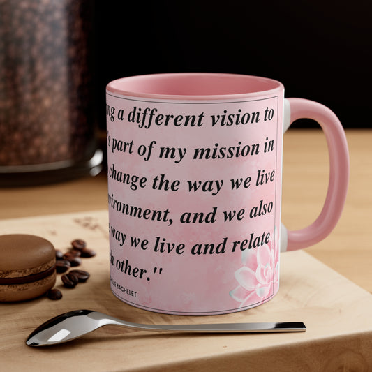 Liderazgo visionario, taza de café decorativa, 11 oz
