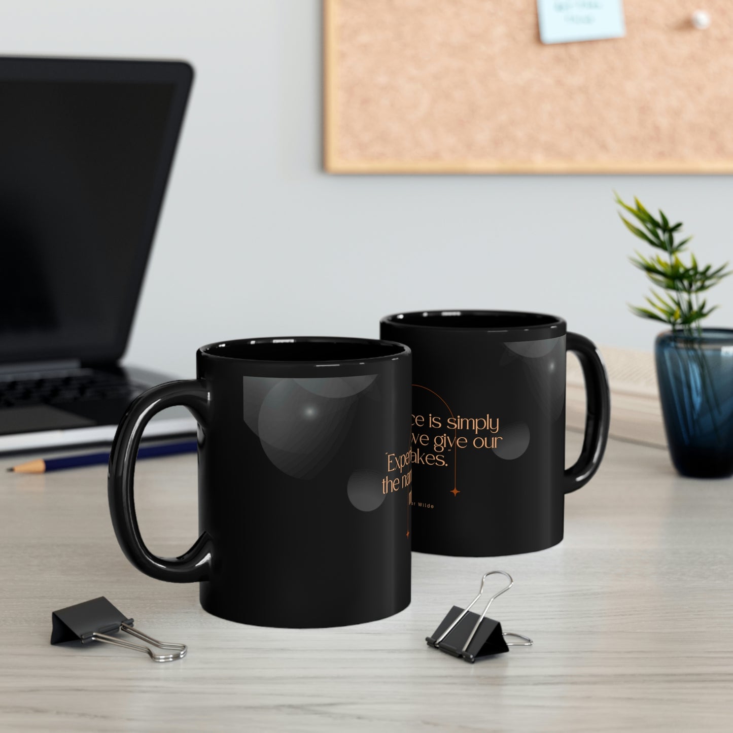 Errores como experiencia, taza negra de 11 oz